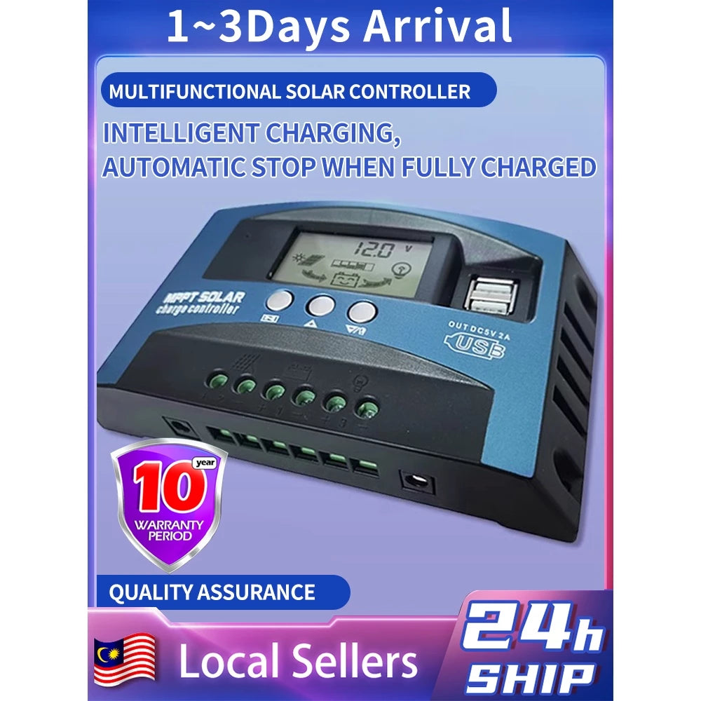 Solar Charge Controller 10A / 30A (12V/24V Auto)
