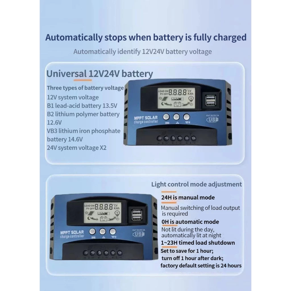 Solar Charge Controller 10A / 30A (12V/24V Auto)