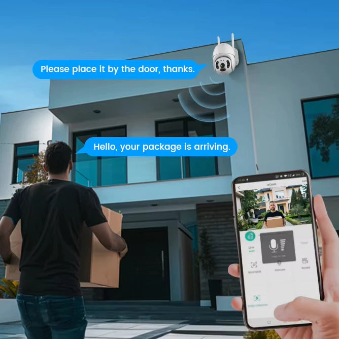 V380 4G Outdoor CCTV Camera 1080P HD (SIM Card Support)