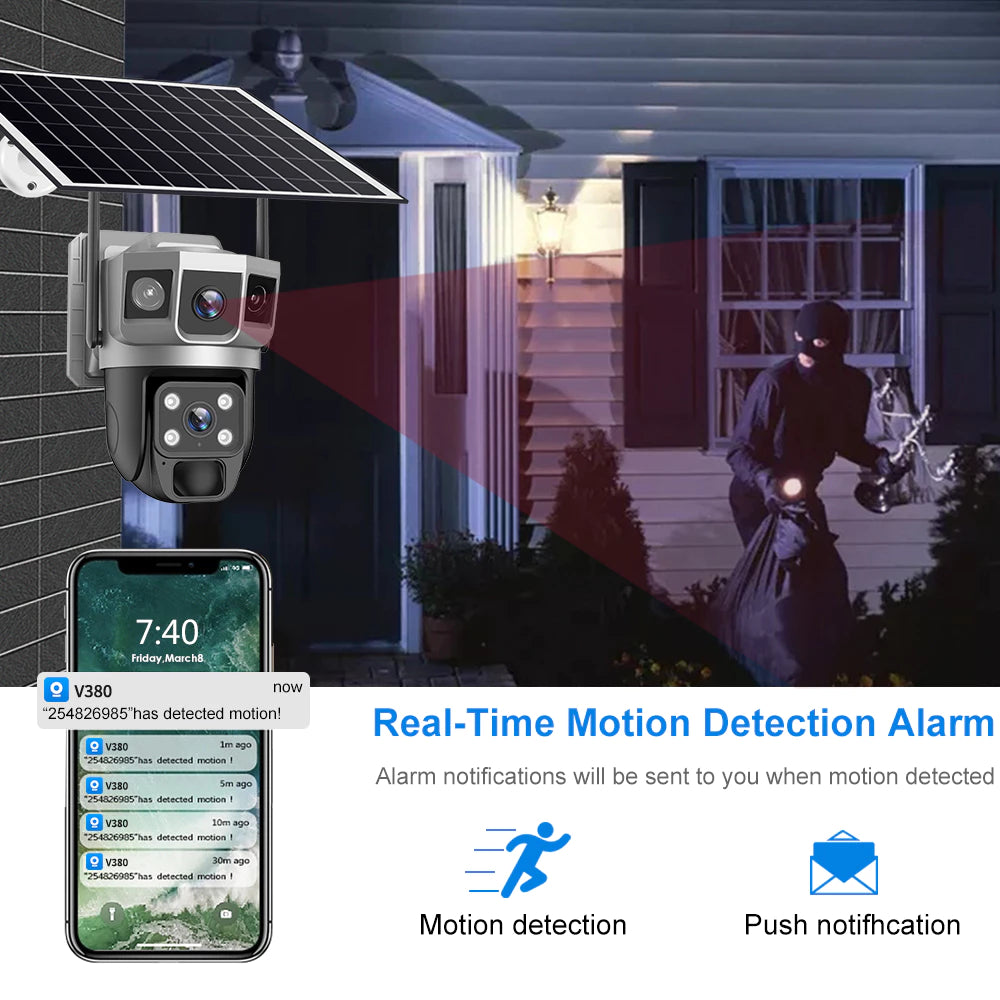 V380 4G Outdoor CCTV Camera 1080P HD (SIM Card Support)